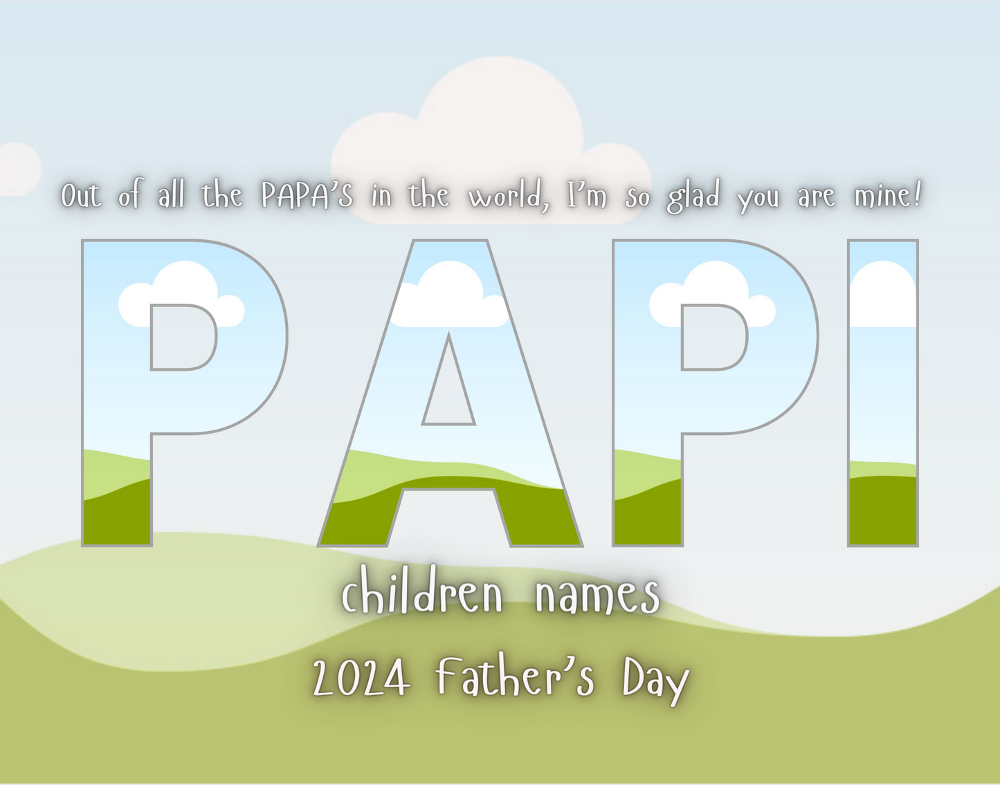 Fathers Day Editable Digital Template