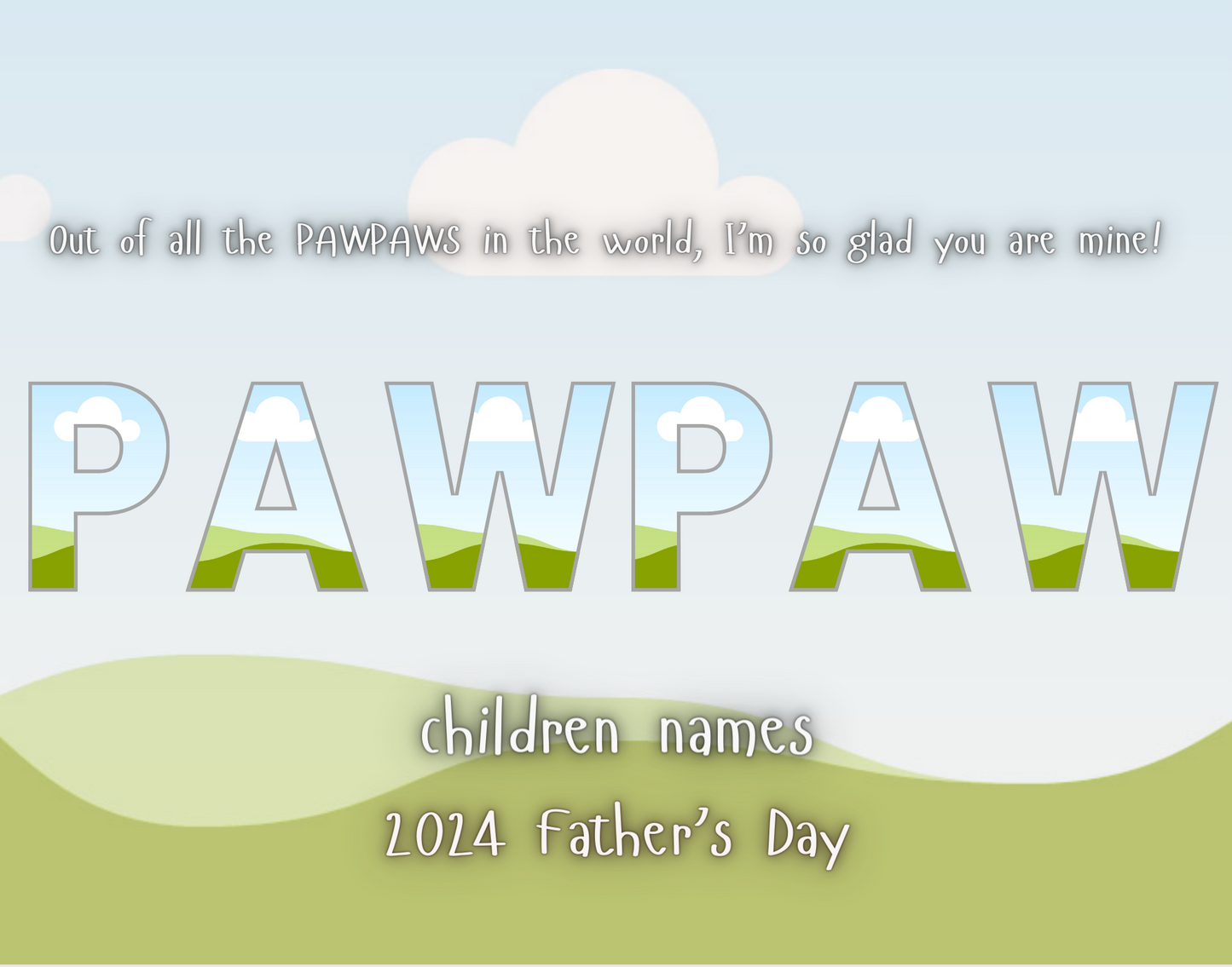 Fathers Day Editable Digital Template