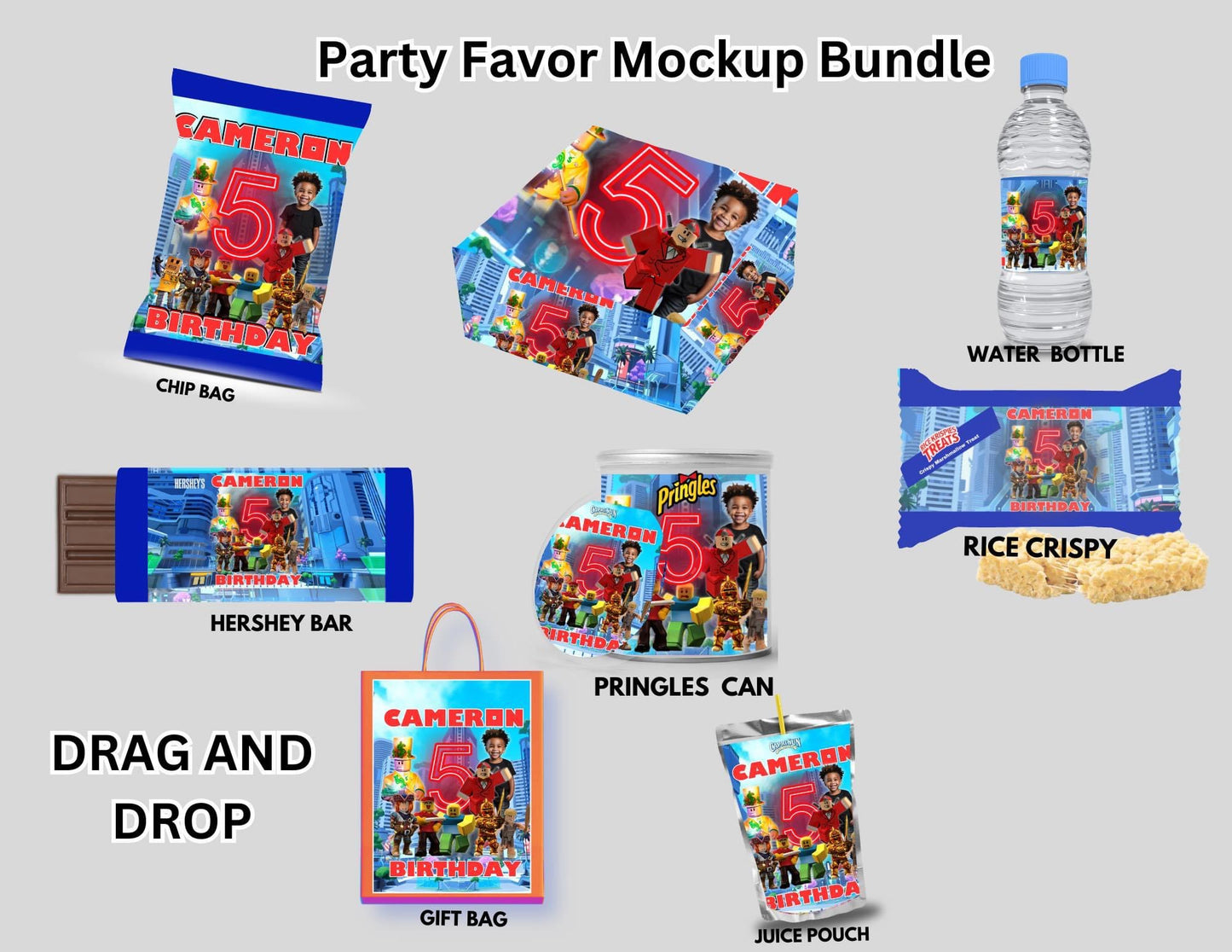 Party Favor Mock Up Templates