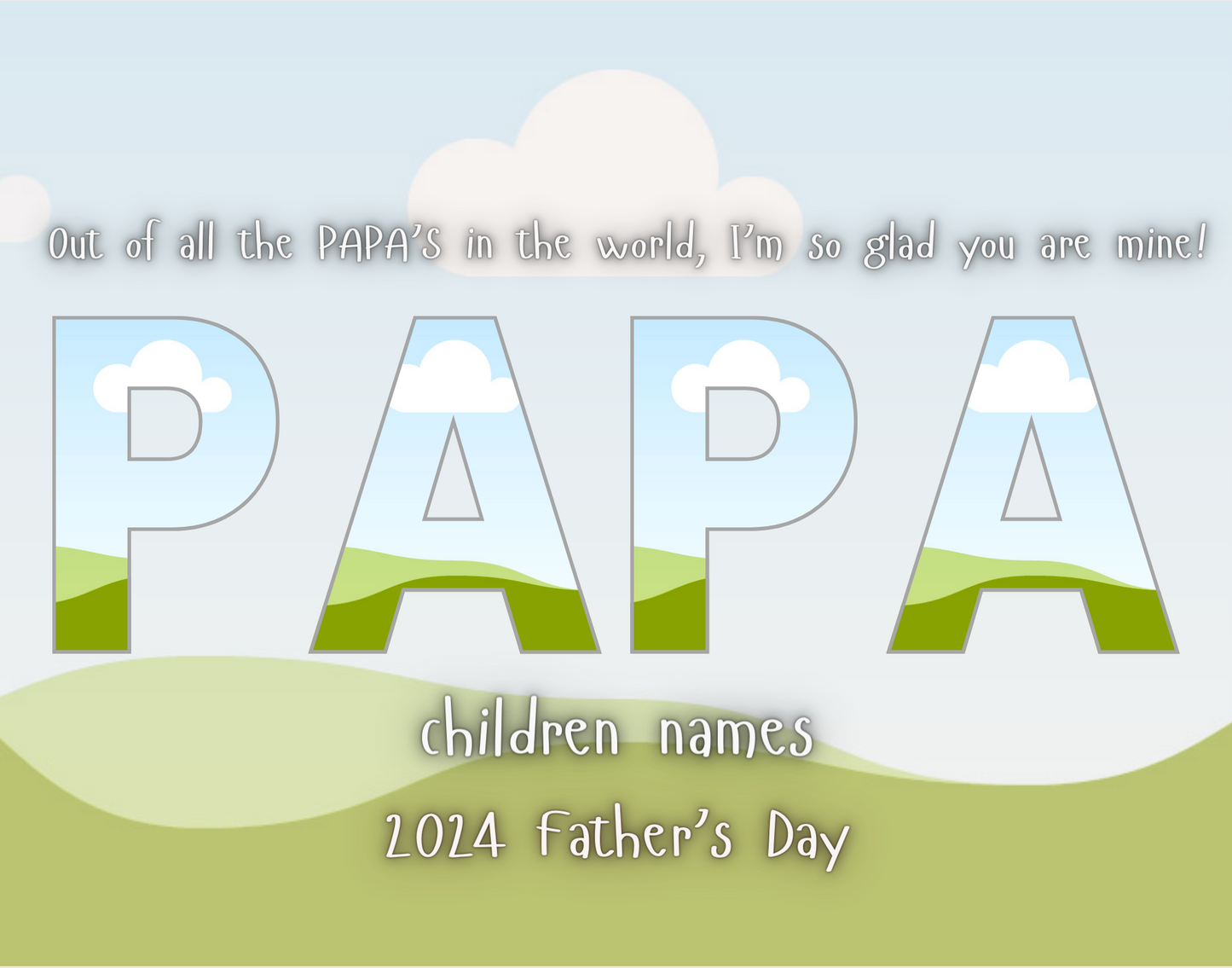 Fathers Day Editable Digital Template