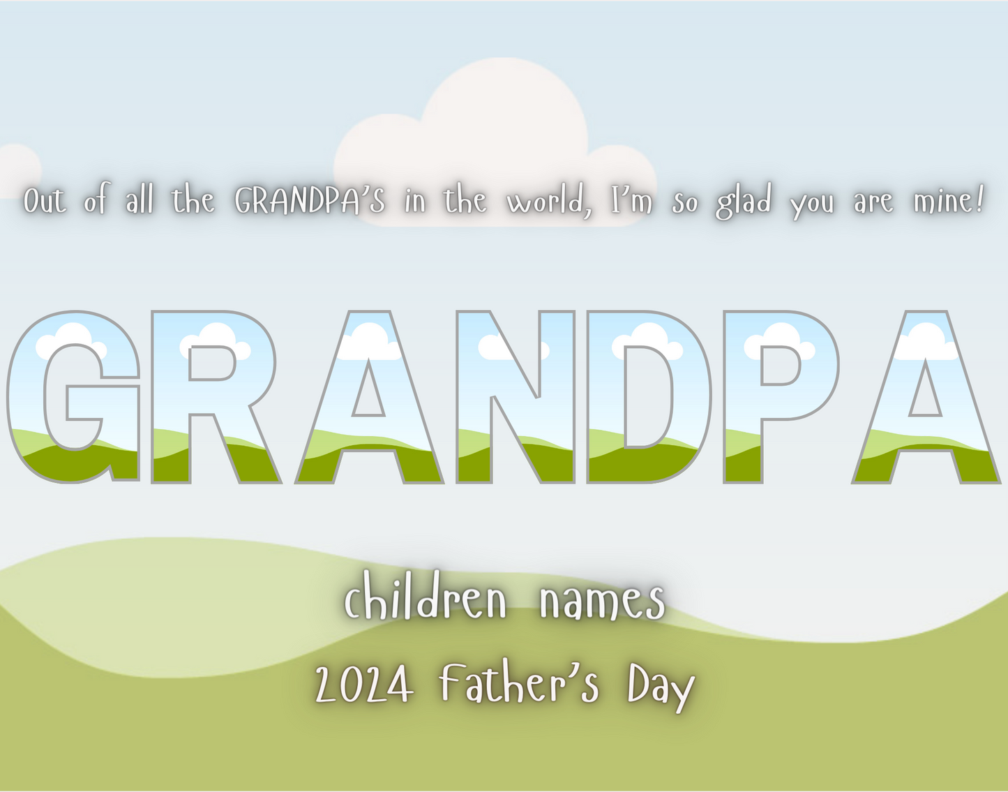 Fathers Day Editable Digital Template