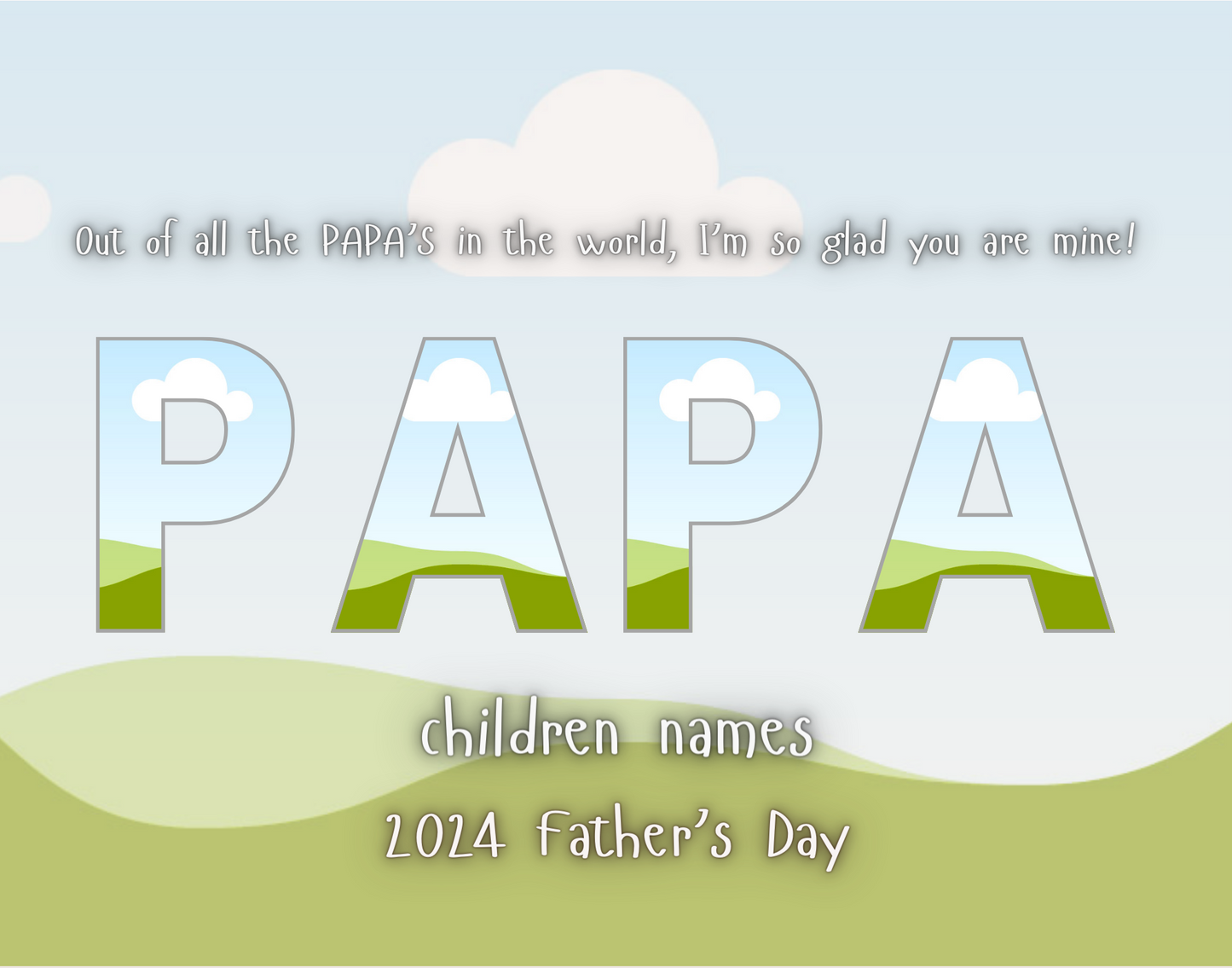 Fathers Day Editable Digital Template