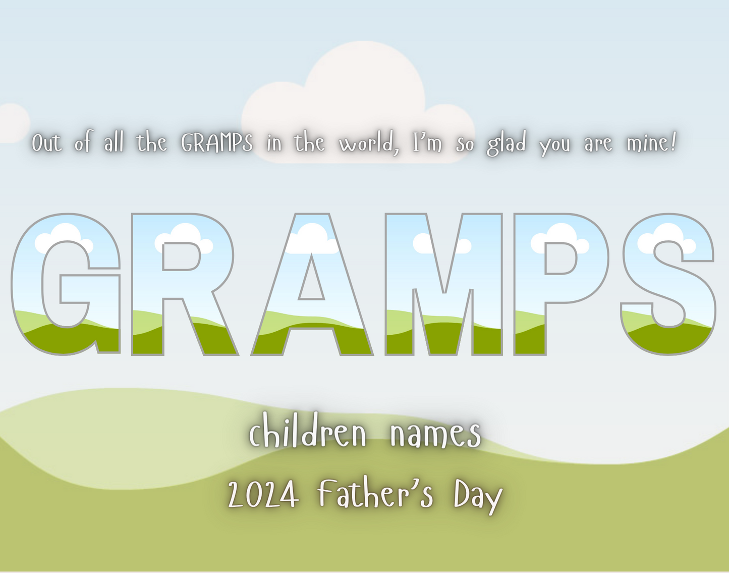 Fathers Day Editable Digital Template