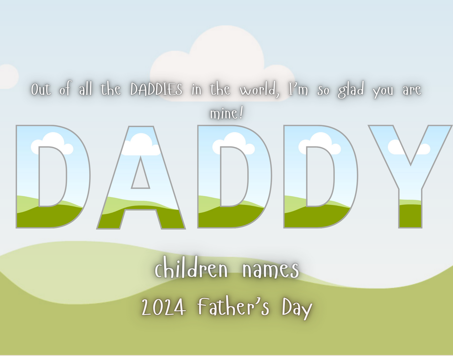 Fathers Day Editable Digital Template