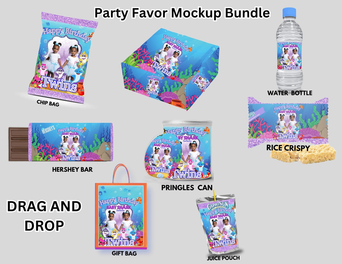 Party Favor Mock Up Templates