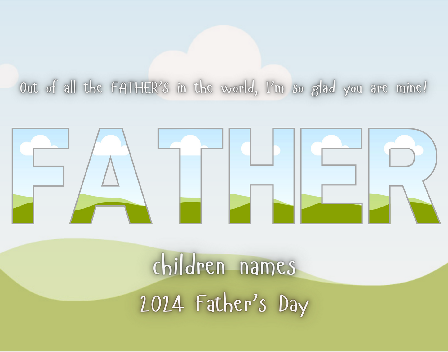 Fathers Day Editable Digital Template