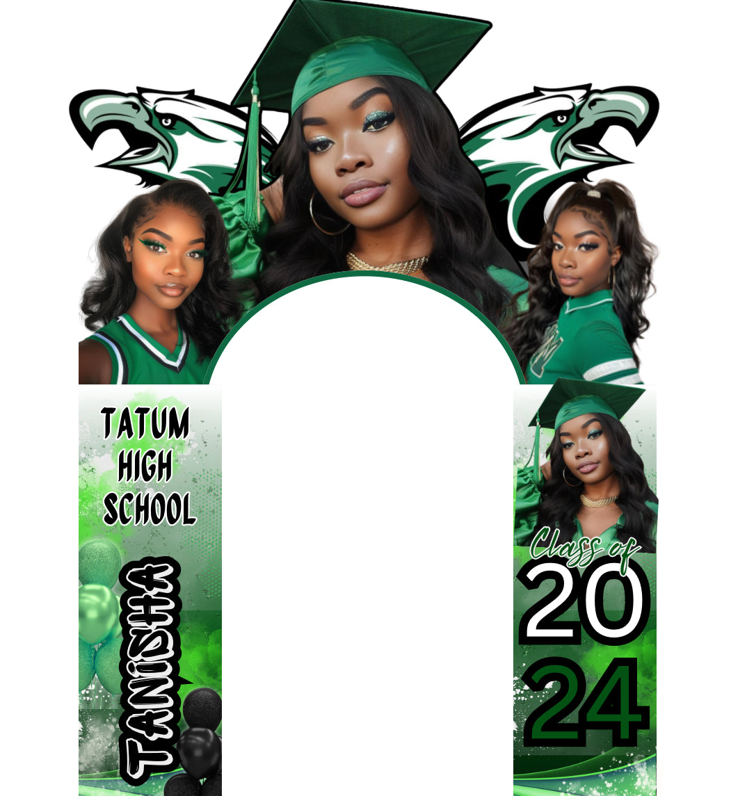 Grad Arch Editable Template (Green)