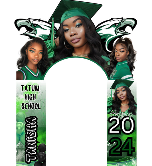 Grad Arch Editable Template (Green)