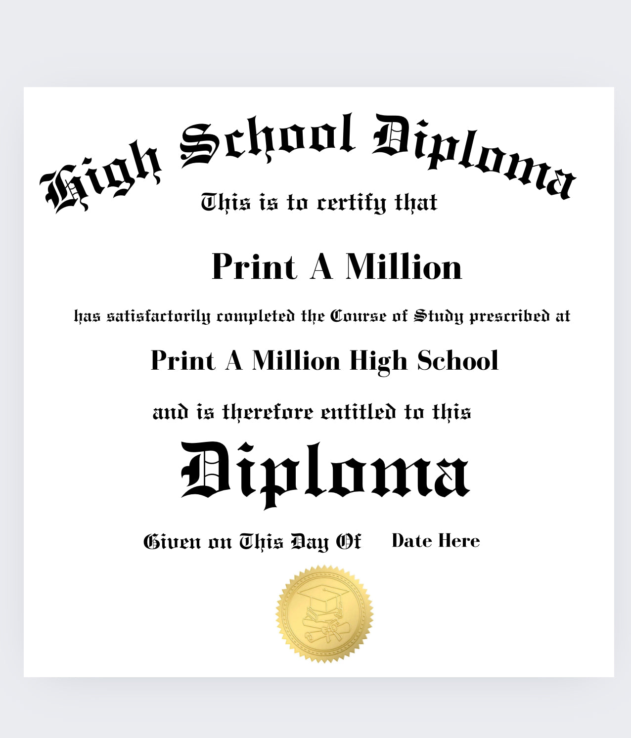 Diploma Template (Completly Editable)