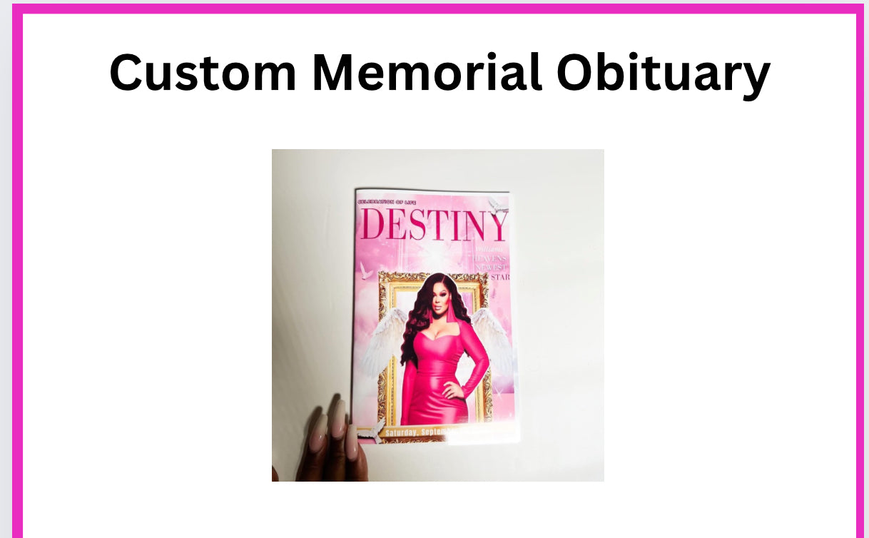 Memorial Obituary Digital Template (Editable)